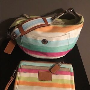 Coach Bag and matching Wristlet both now for $42